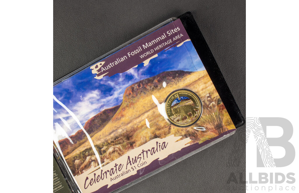 Australian Perth Mint 2011 Australian Heritage Album. Five Coloured $1 Coins.