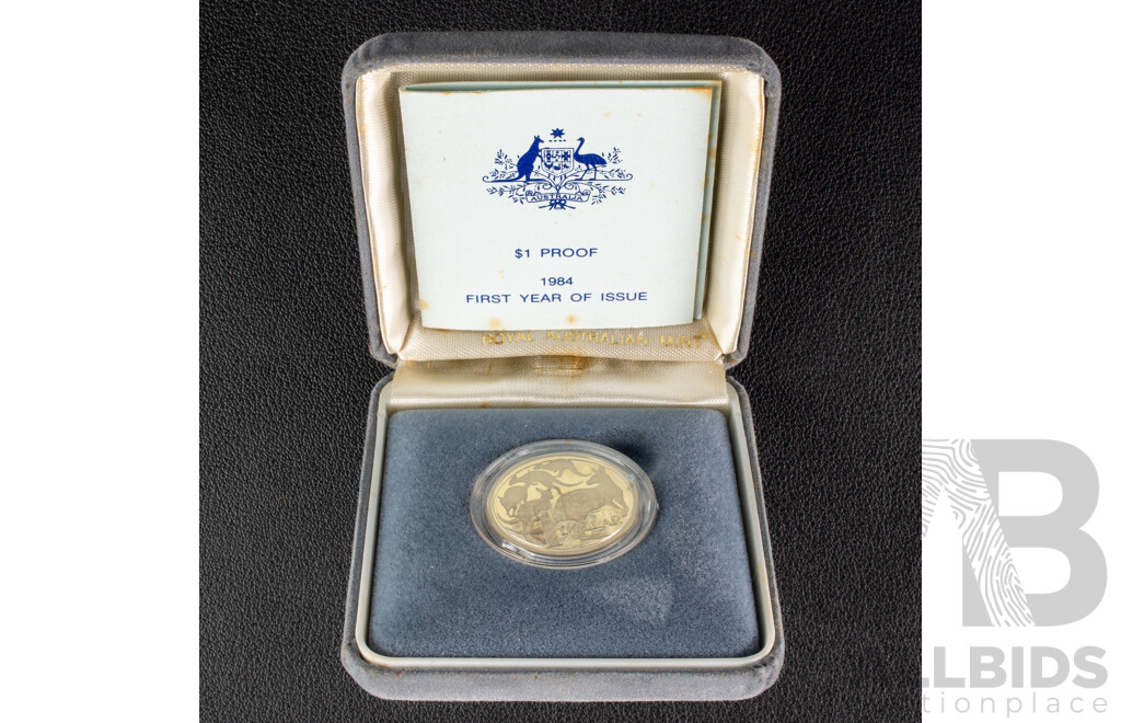 Australian 1984 Proof One Dollar Coin, First Year Issue
