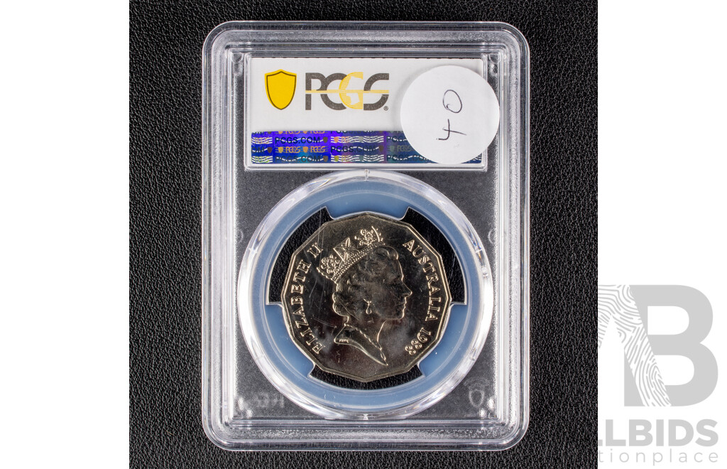 Australian 1988 Bi Centenial 50c Coin. Graded PCGS MS64 Choice Uncirculated
