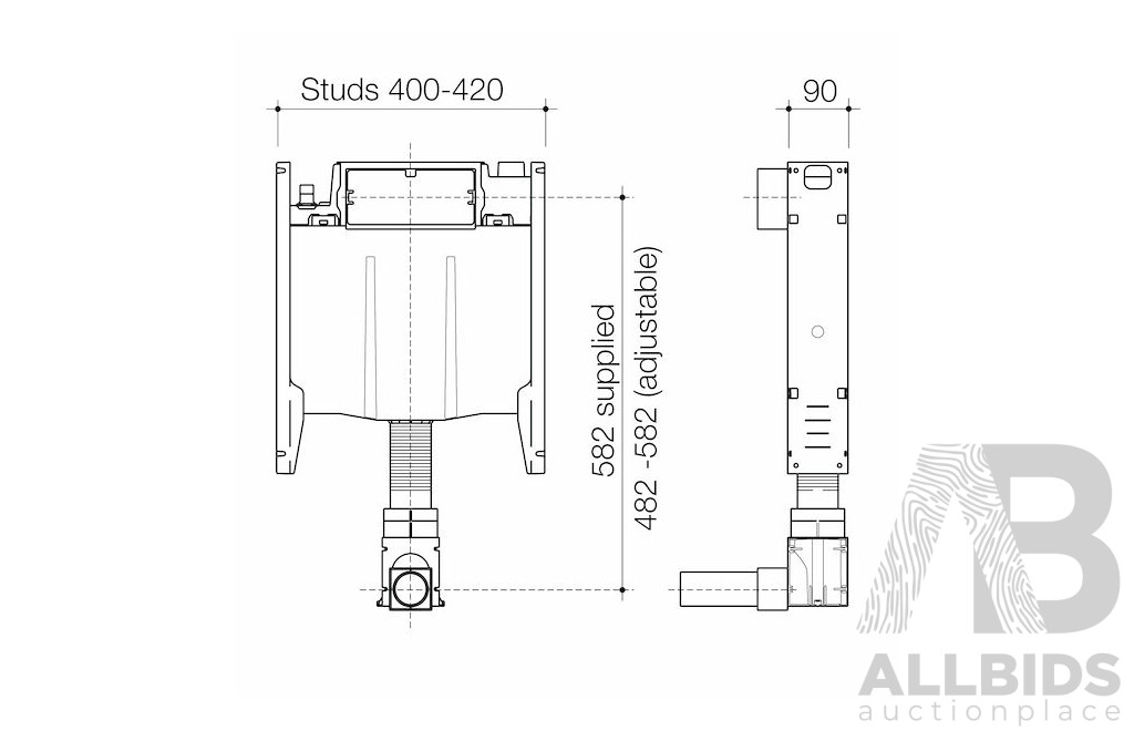 Caroma Invisi Series II Concealed in Wall Cistern  - Brand New - RRP $675.00