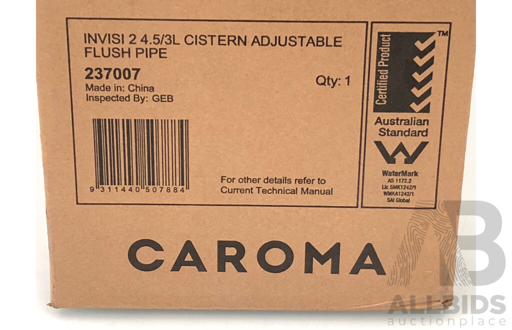 Caroma Invisi Series II Concealed in Wall Cistern  - Brand New - RRP $675.00