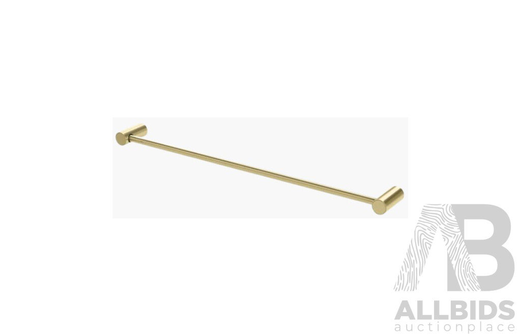 Phoenix Vivid Slimline Single Towel Rail - Brushed Gold - Brand New