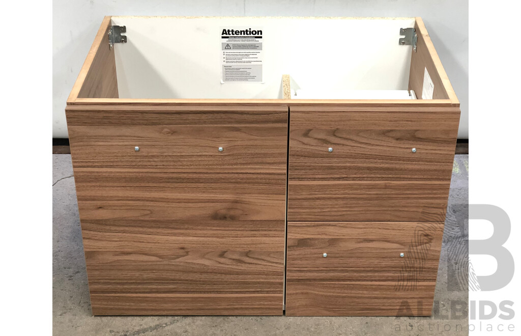 Marquis 750mm Wallmount Vanity - Notaio Walnut  - New - ORP $469.00
