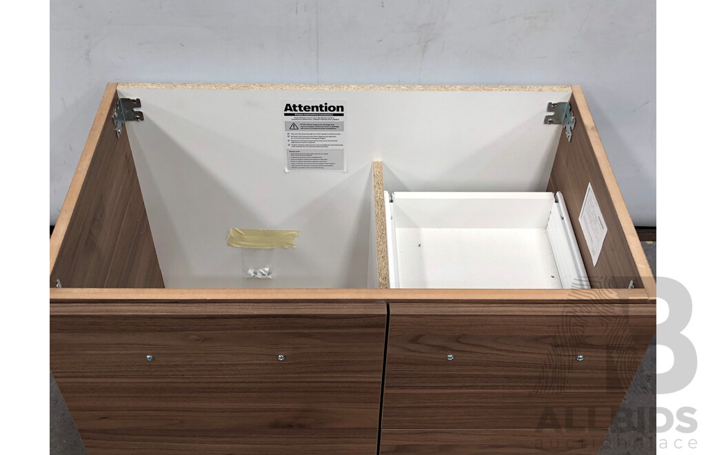 Marquis 750mm Wallmount Vanity - Notaio Walnut  - New - ORP $469.00