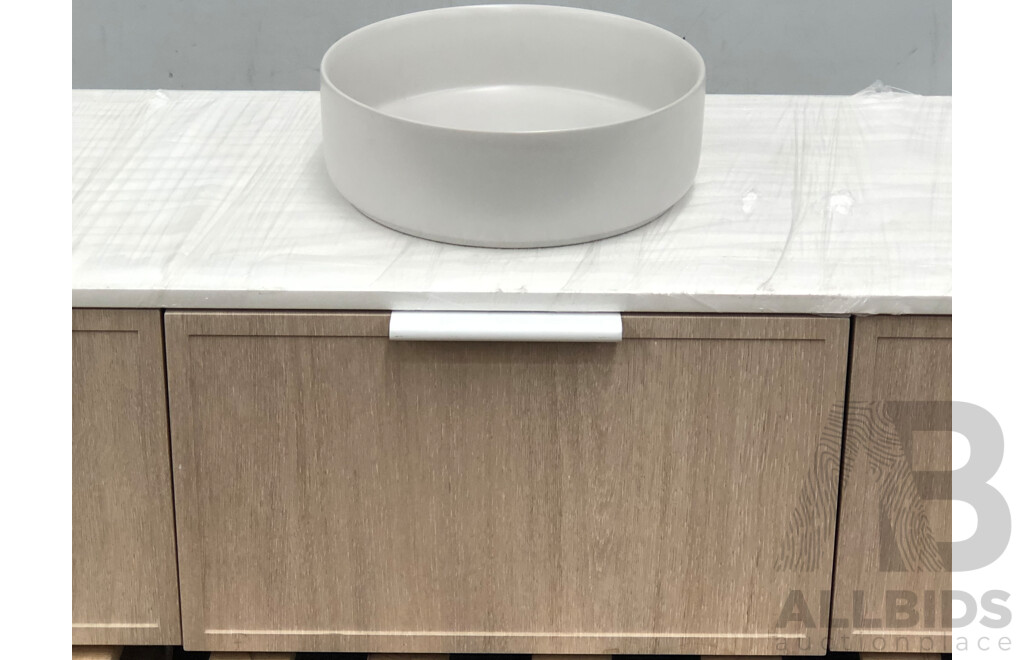 Marquis 1800mm Wallmount Single Basin Rounded Corner Vanity  - New