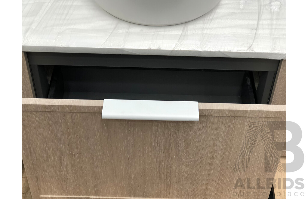 Marquis 1800mm Wallmount Single Basin Rounded Corner Vanity  - New