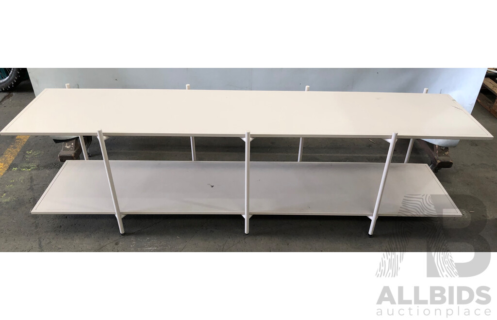 Metal Two Tier Shelving Unit