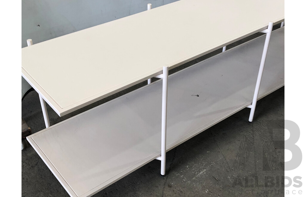 Metal Two Tier Shelving Unit