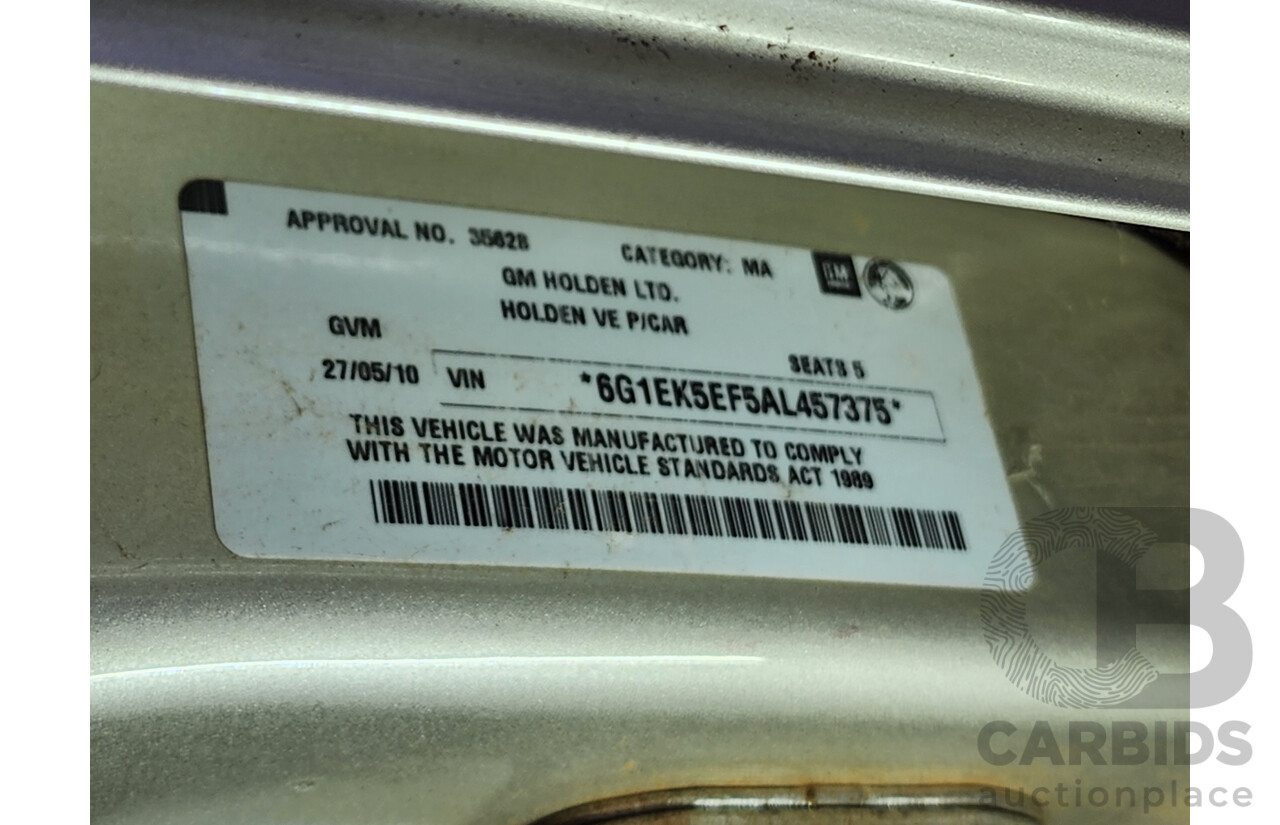 5/2010 Holden Commodore International VE MY10 4d Sedan Gold 3.0L