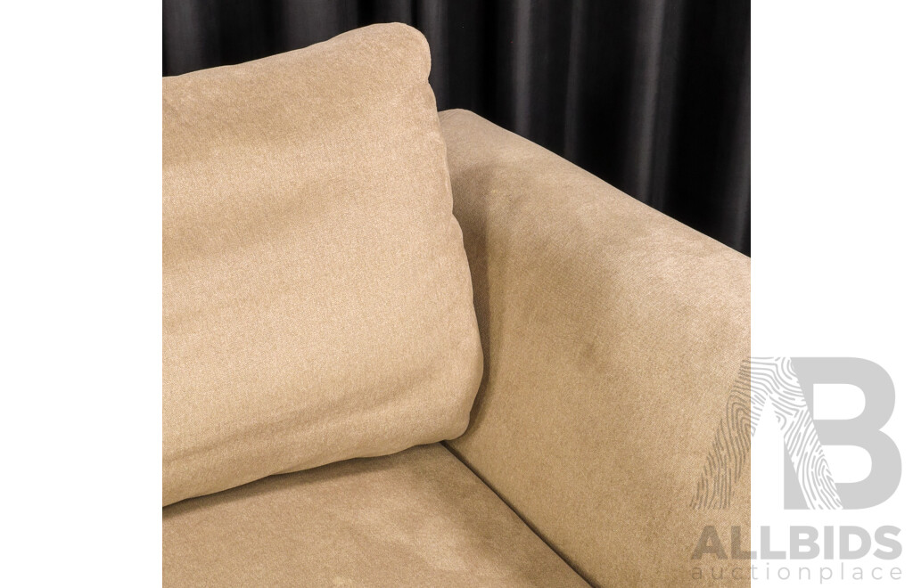 King Furniture 'Plaza' Fabric Square Line Two Seater Lounge