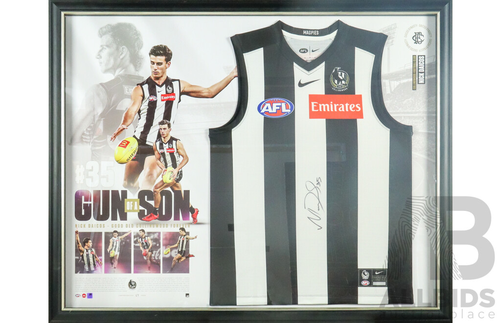 Framed Nick Daicos Rising Star #35 Guernsey