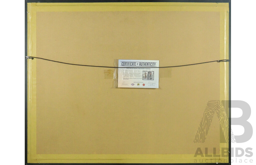 Framed Nick Daicos Rising Star #35 Guernsey