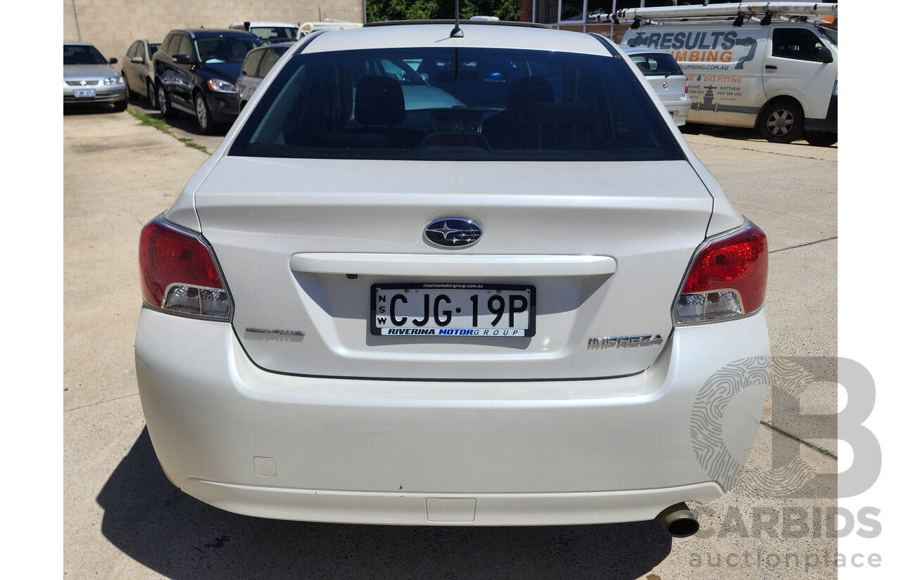 6/2012 Subaru Impreza 2.0i-L (awd) MY12 4d Sedan White 2.0L