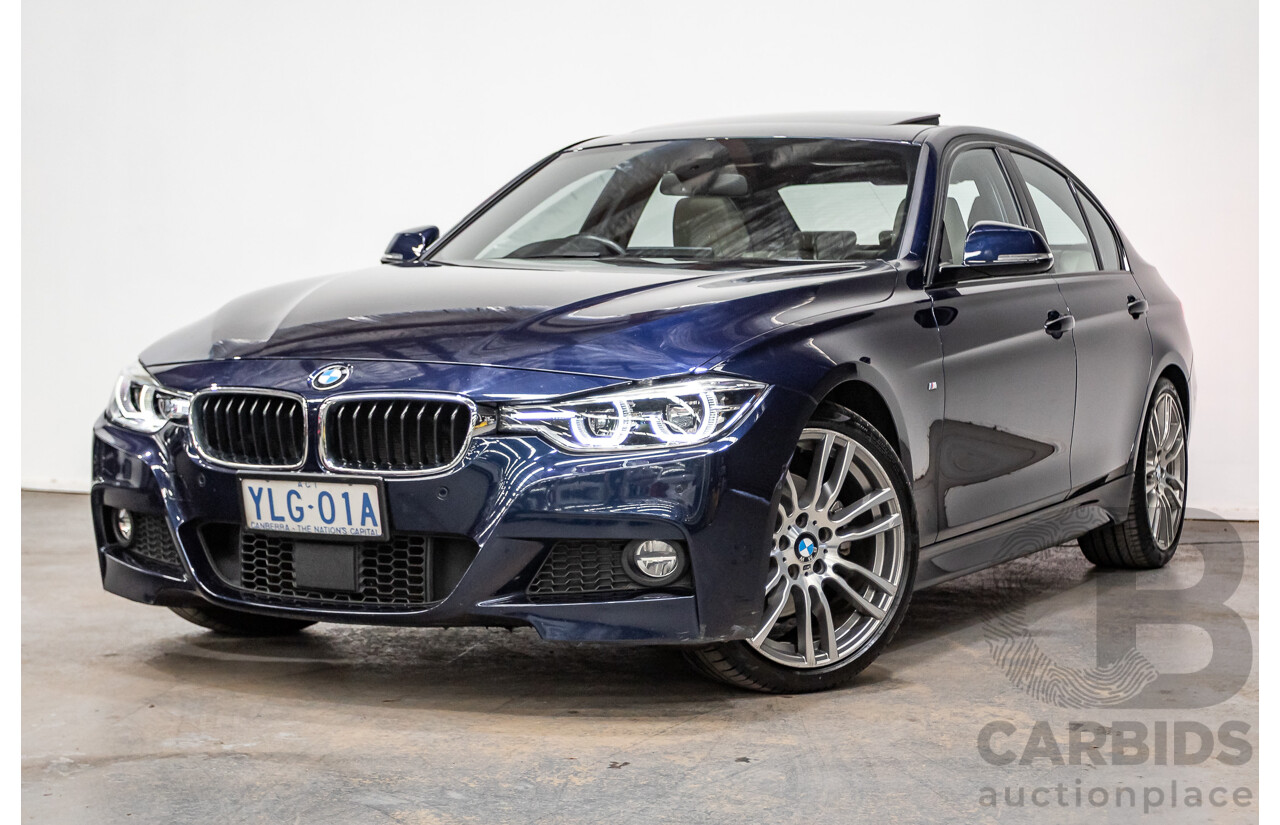 07/2016 BMW 330i M-Sport F30 LCI 4d Sedan Tanzanite Blue Metallic Turbo 2.0L