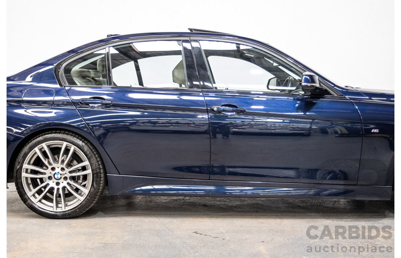 07/2016 BMW 330i M-Sport F30 LCI 4d Sedan Tanzanite Blue Metallic Turbo 2.0L