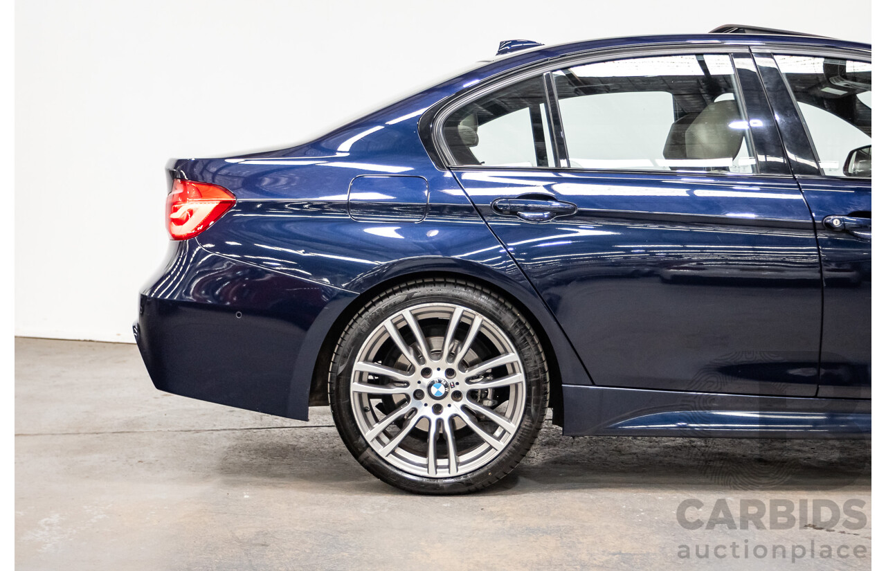 07/2016 BMW 330i M-Sport F30 LCI 4d Sedan Tanzanite Blue Metallic Turbo 2.0L