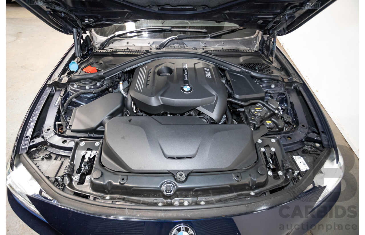 07/2016 BMW 330i M-Sport F30 LCI 4d Sedan Tanzanite Blue Metallic Turbo 2.0L