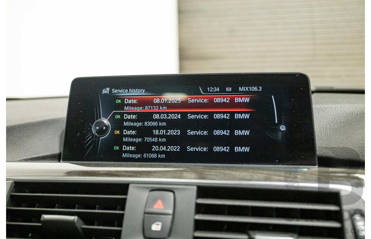 07/2016 BMW 330i M-Sport F30 LCI 4d Sedan Tanzanite Blue Metallic Turbo 2.0L