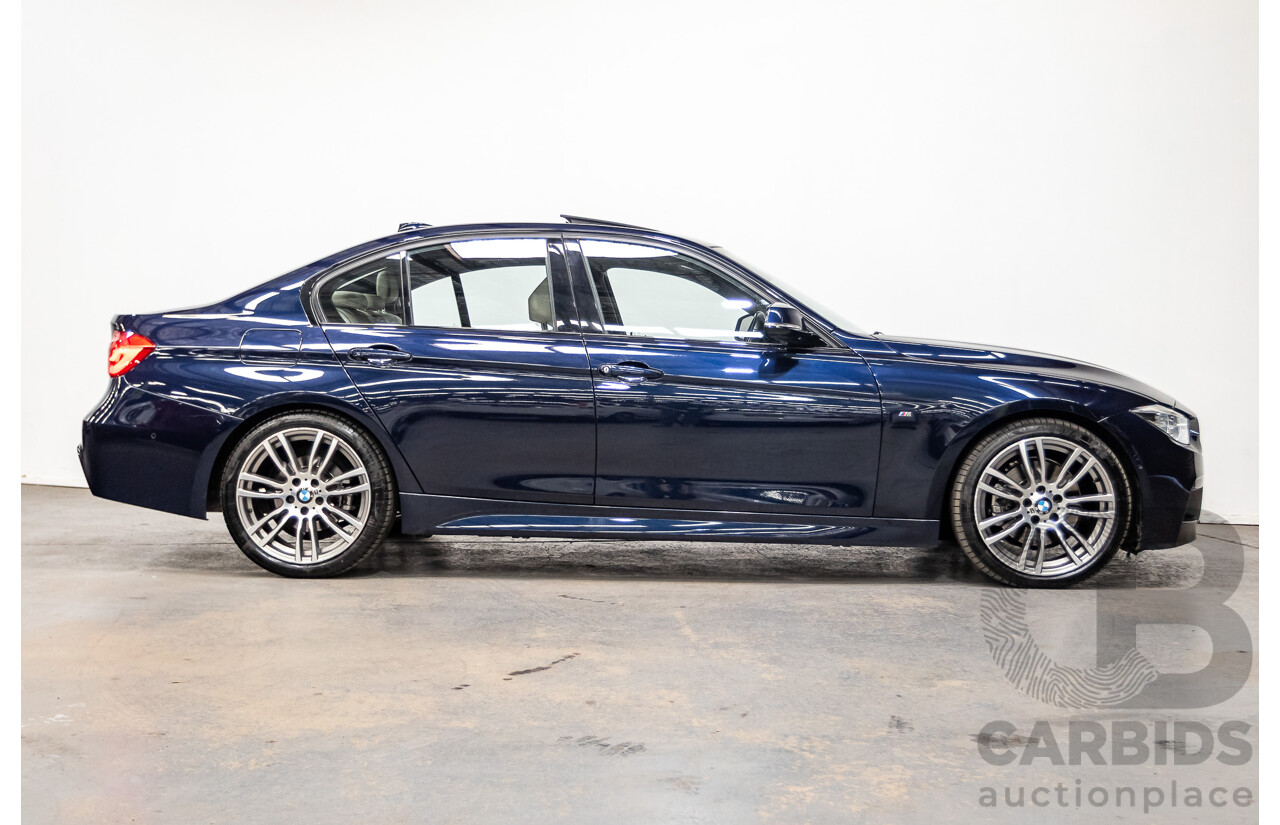07/2016 BMW 330i M-Sport F30 LCI 4d Sedan Tanzanite Blue Metallic Turbo 2.0L