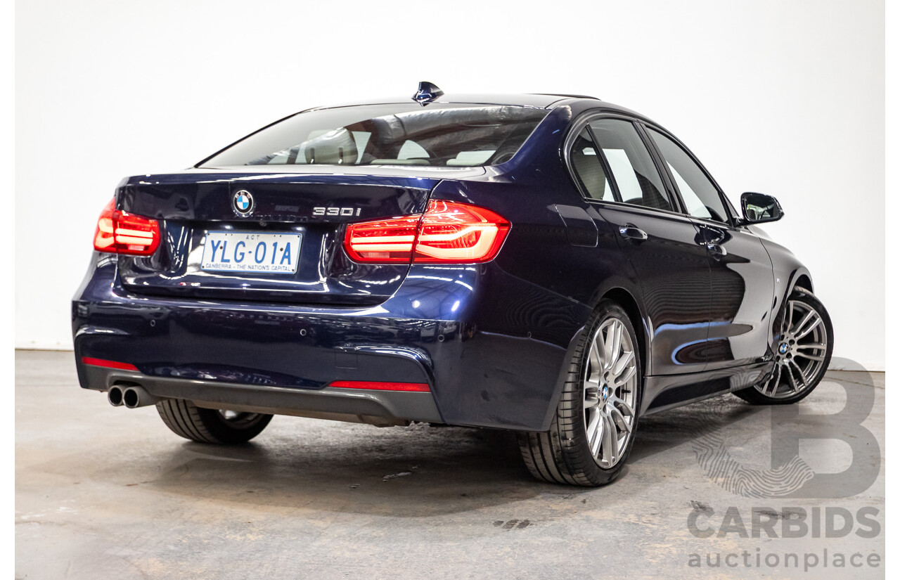 07/2016 BMW 330i M-Sport F30 LCI 4d Sedan Tanzanite Blue Metallic Turbo 2.0L