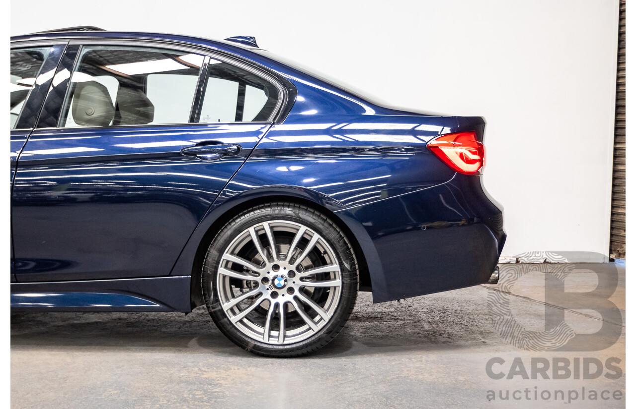 07/2016 BMW 330i M-Sport F30 LCI 4d Sedan Tanzanite Blue Metallic Turbo 2.0L