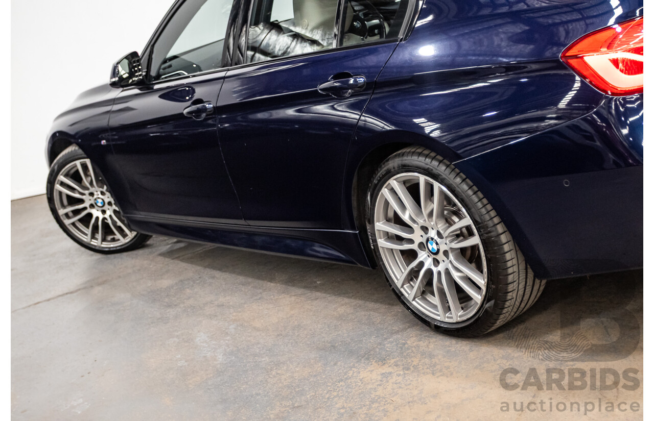 07/2016 BMW 330i M-Sport F30 LCI 4d Sedan Tanzanite Blue Metallic Turbo 2.0L