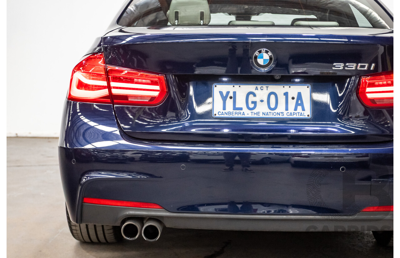 07/2016 BMW 330i M-Sport F30 LCI 4d Sedan Tanzanite Blue Metallic Turbo 2.0L
