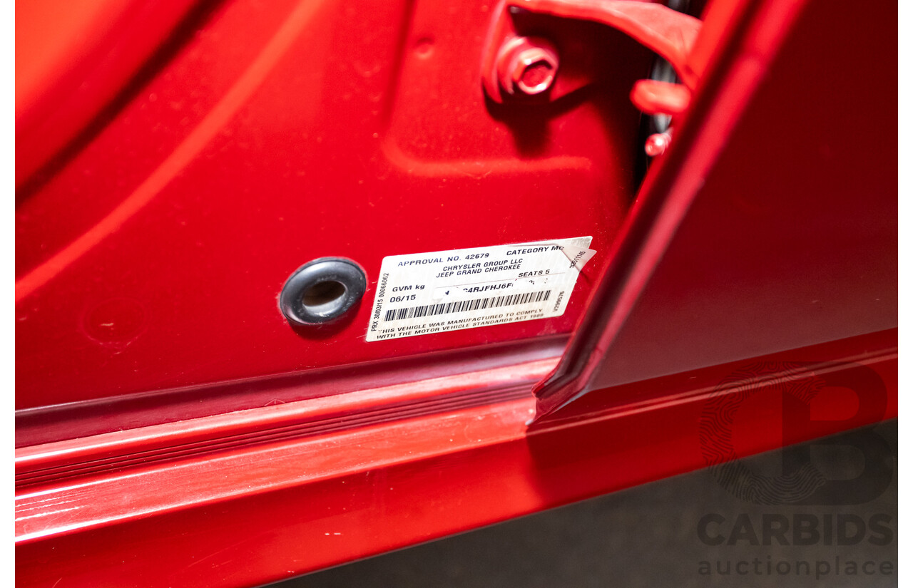 06/2015 Jeep Grand Cherokee SRT 8 (4x4) WK MY15 4d Wagon Redline Pearl V8 6.4L