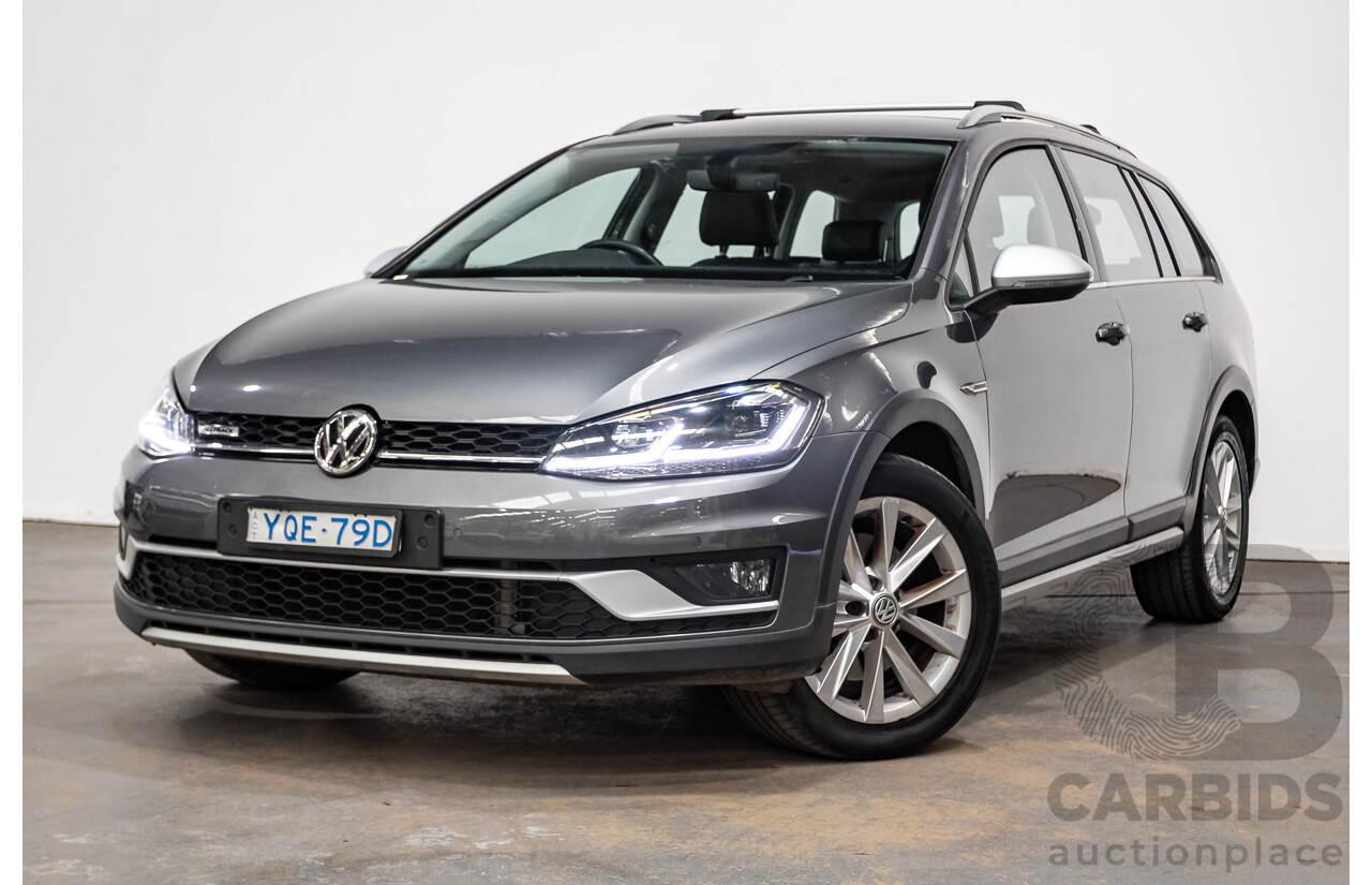06/2017 Volkswagen Golf Alltrack 135 TDI Premium (AWD) AU MY18 4D Indium Grey Metallic Turbo Diesel 2.0L
