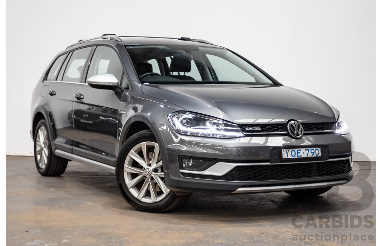 06/2017 Volkswagen Golf Alltrack 135 TDI Premium (AWD) AU MY18 4D Indium Grey Metallic Turbo Diesel 2.0L
