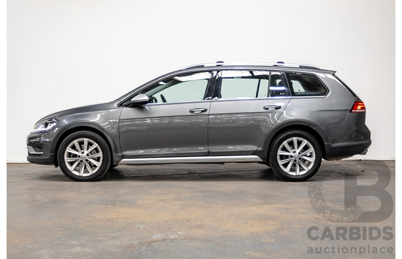 06/2017 Volkswagen Golf Alltrack 135 TDI Premium (AWD) AU MY18 4D Indium Grey Metallic Turbo Diesel 2.0L