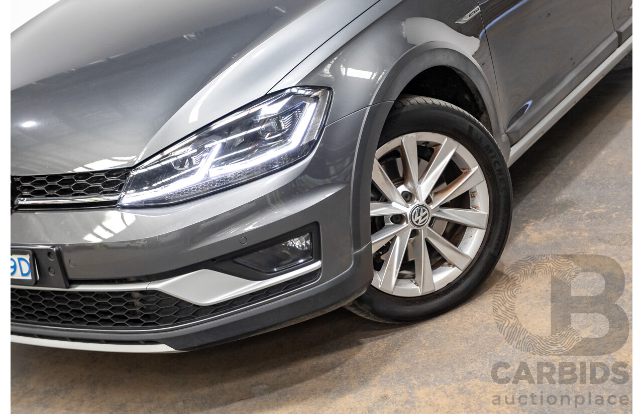 06/2017 Volkswagen Golf Alltrack 135 TDI Premium (AWD) AU MY18 4D Indium Grey Metallic Turbo Diesel 2.0L