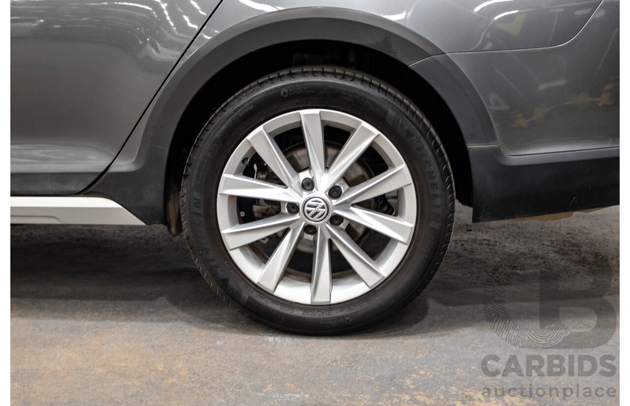 06/2017 Volkswagen Golf Alltrack 135 TDI Premium (AWD) AU MY18 4D Indium Grey Metallic Turbo Diesel 2.0L