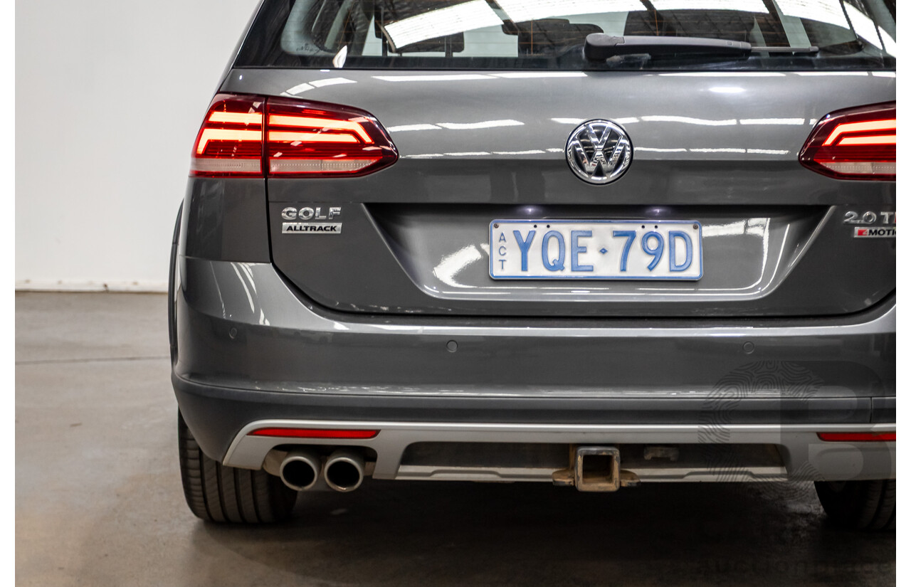 06/2017 Volkswagen Golf Alltrack 135 TDI Premium (AWD) AU MY18 4D Indium Grey Metallic Turbo Diesel 2.0L
