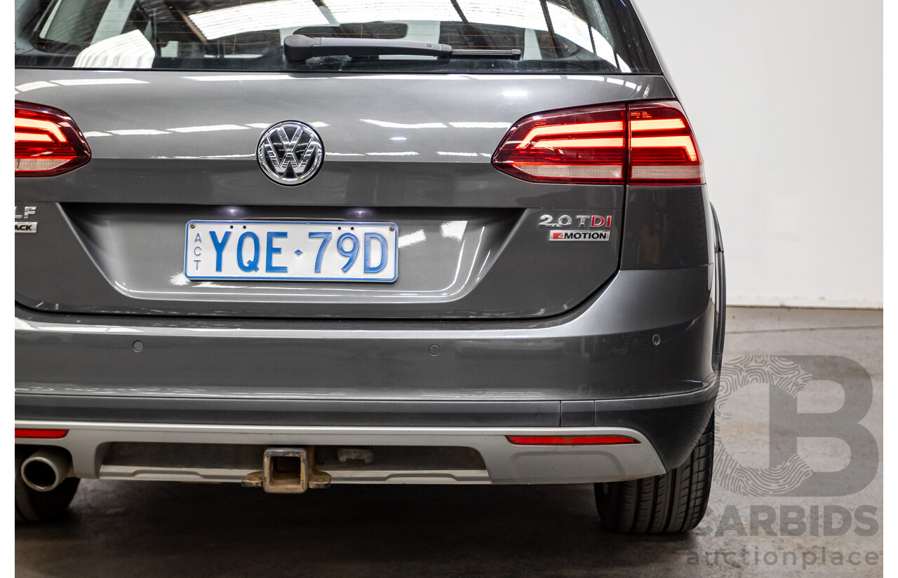 06/2017 Volkswagen Golf Alltrack 135 TDI Premium (AWD) AU MY18 4D Indium Grey Metallic Turbo Diesel 2.0L