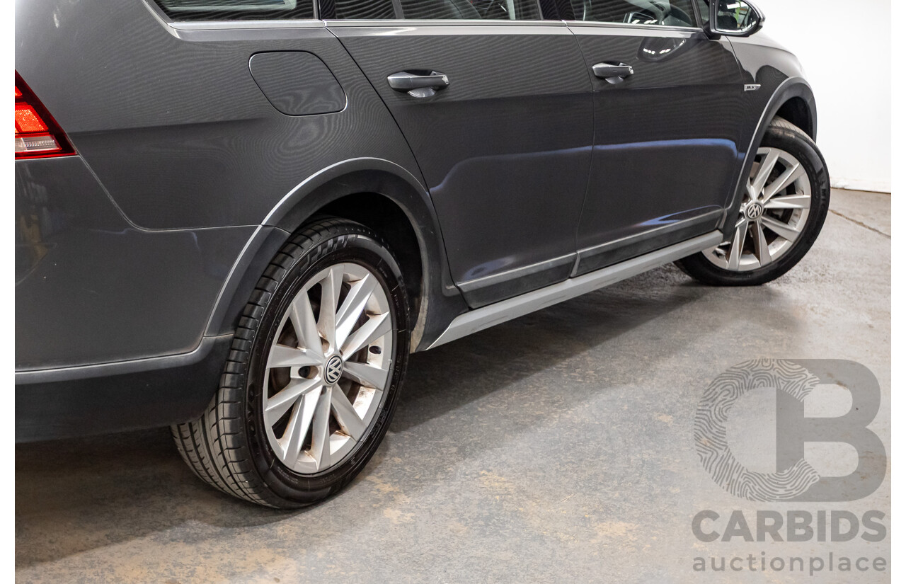 06/2017 Volkswagen Golf Alltrack 135 TDI Premium (AWD) AU MY18 4D Indium Grey Metallic Turbo Diesel 2.0L