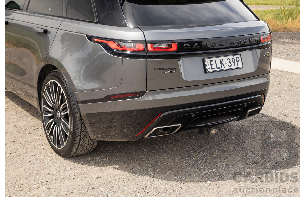 12/2017 Land Rover Range Rover Velar D300 HSE R-Dynamic (AWD) L560 MY18 4d Wagon Ammonite Grey Metallic Twin Turbo Diesel V6 3.0L