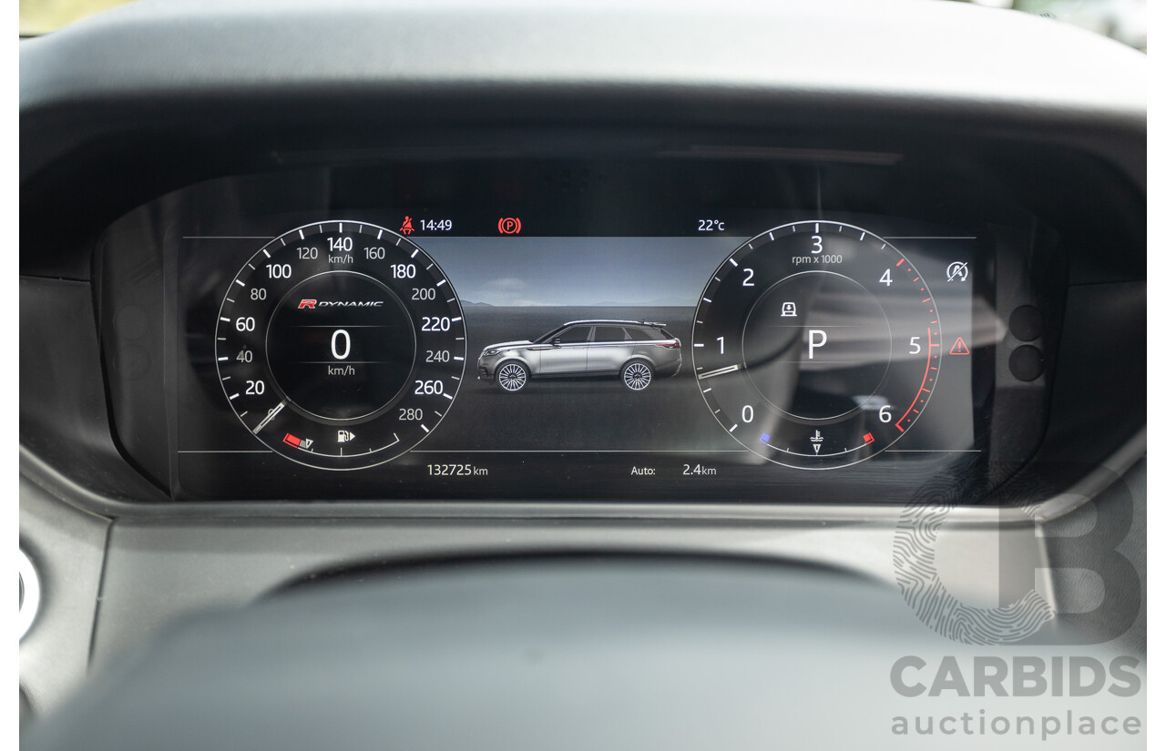12/2017 Land Rover Range Rover Velar D300 HSE R-Dynamic (AWD) L560 MY18 4d Wagon Ammonite Grey Metallic Twin Turbo Diesel V6 3.0L