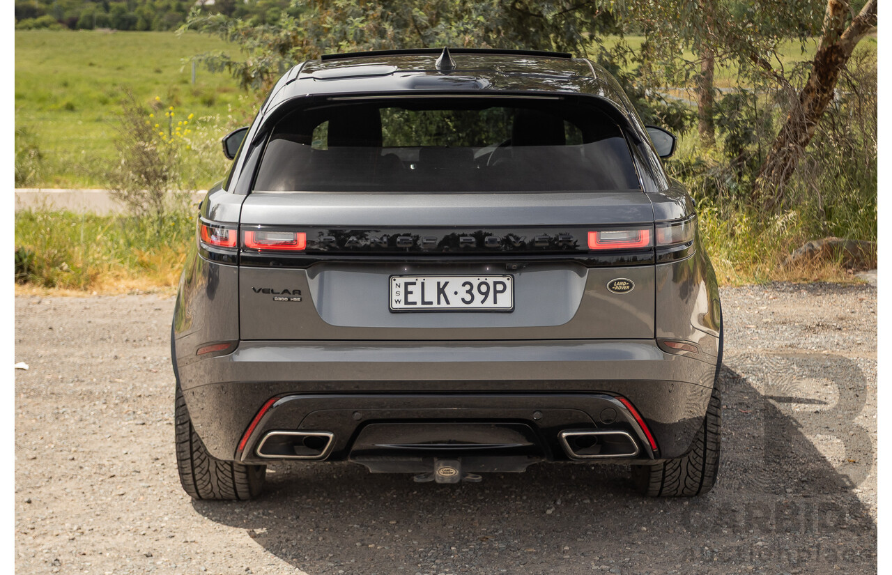 12/2017 Land Rover Range Rover Velar D300 HSE R-Dynamic (AWD) L560 MY18 4d Wagon Ammonite Grey Metallic Twin Turbo Diesel V6 3.0L