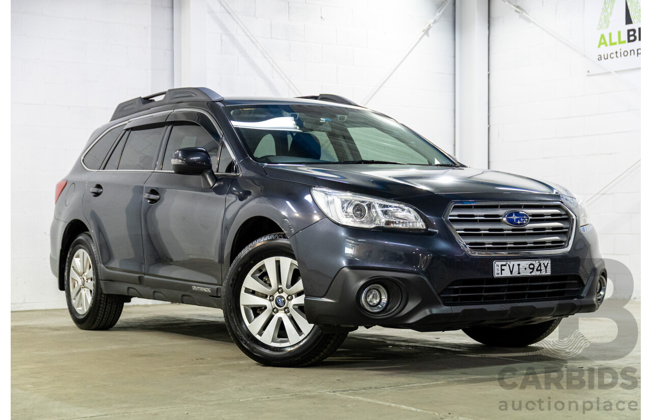 03/2016 Subaru Outback 2.0D AWD AWD MY16 4D Wagon Dark Grey Metallic Turbo Diesel 2.0L