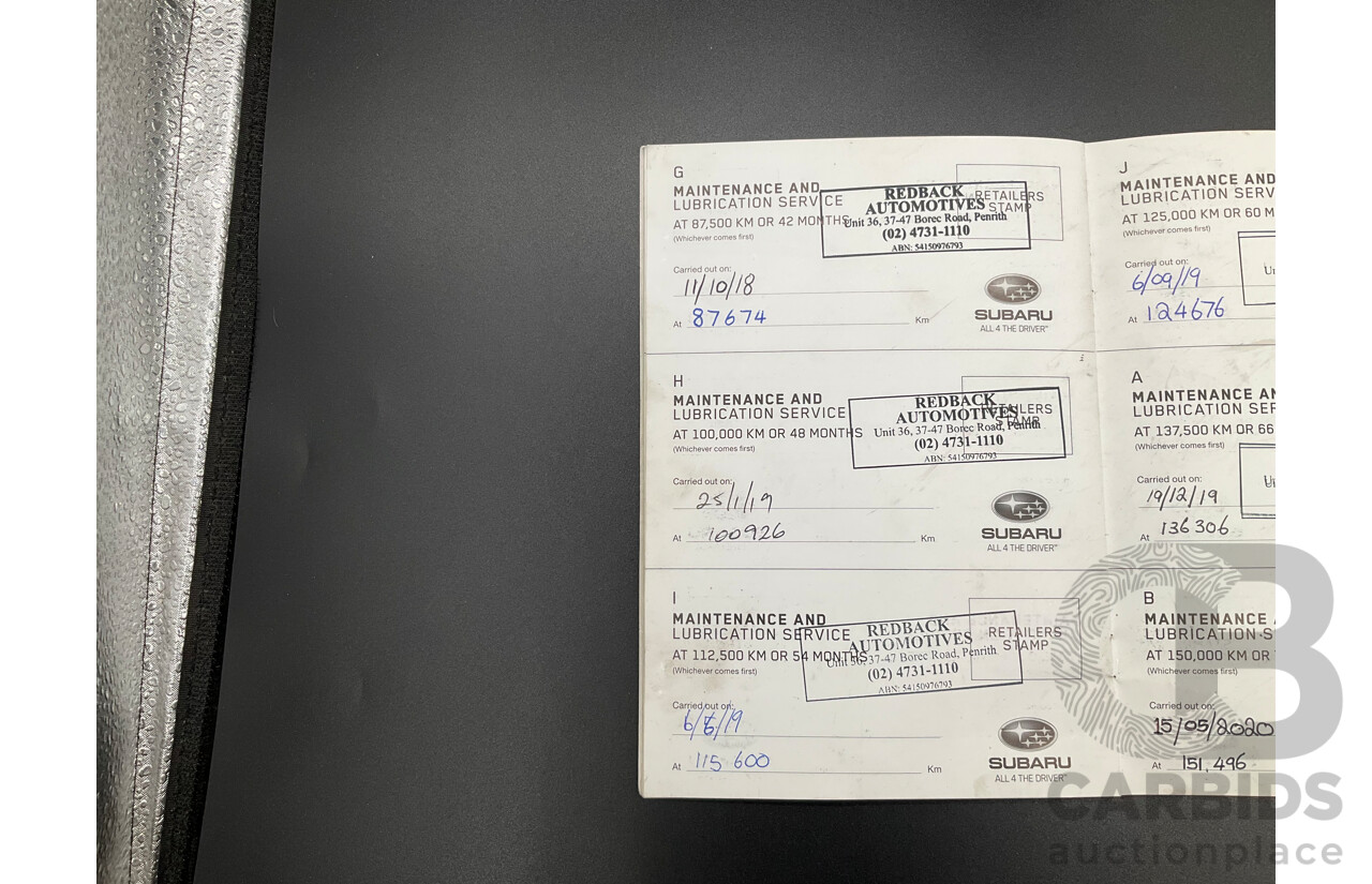 03/2016 Subaru Outback 2.0D AWD AWD MY16 4D Wagon Dark Grey Metallic Turbo Diesel 2.0L