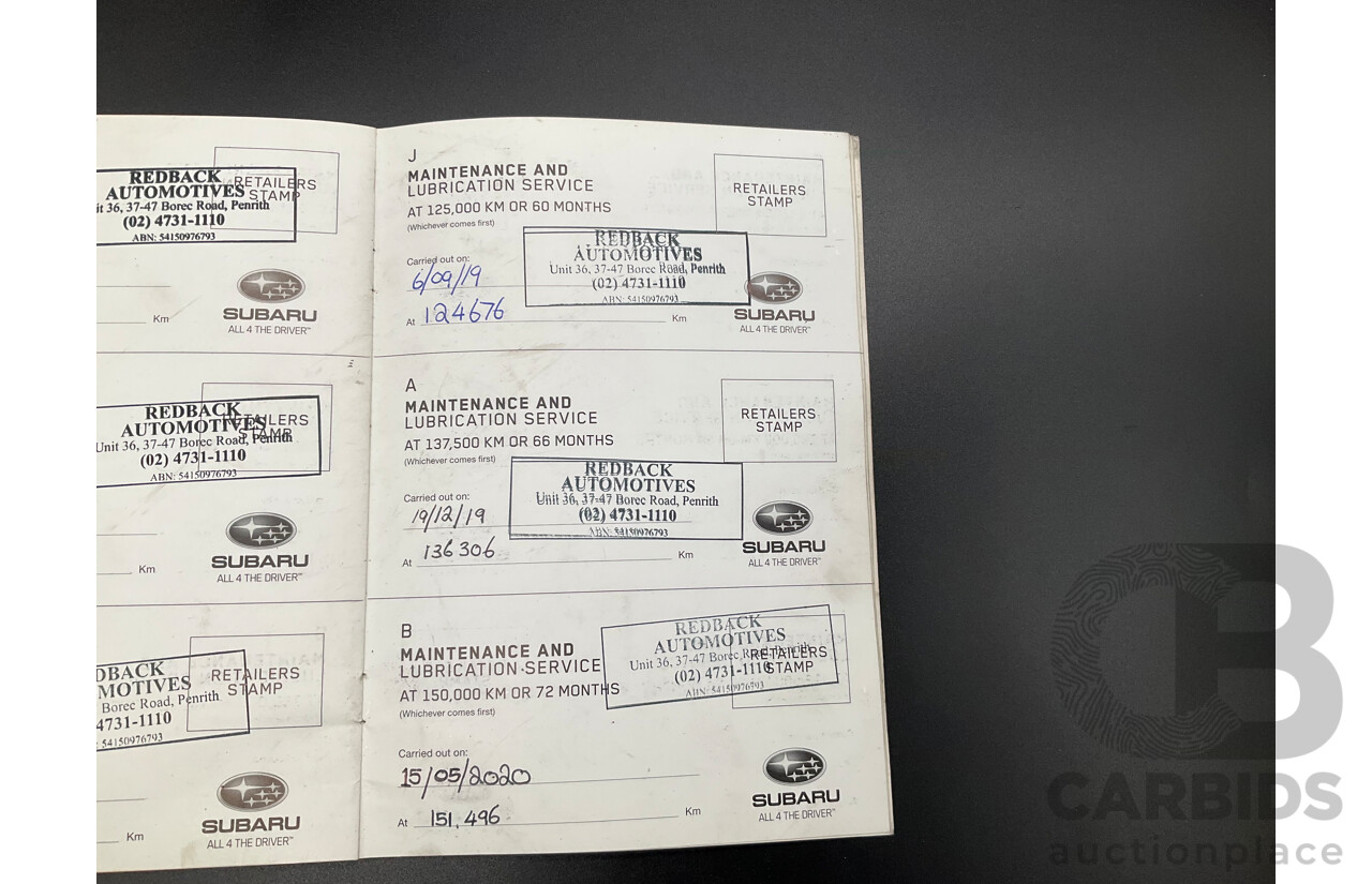 03/2016 Subaru Outback 2.0D AWD AWD MY16 4D Wagon Dark Grey Metallic Turbo Diesel 2.0L