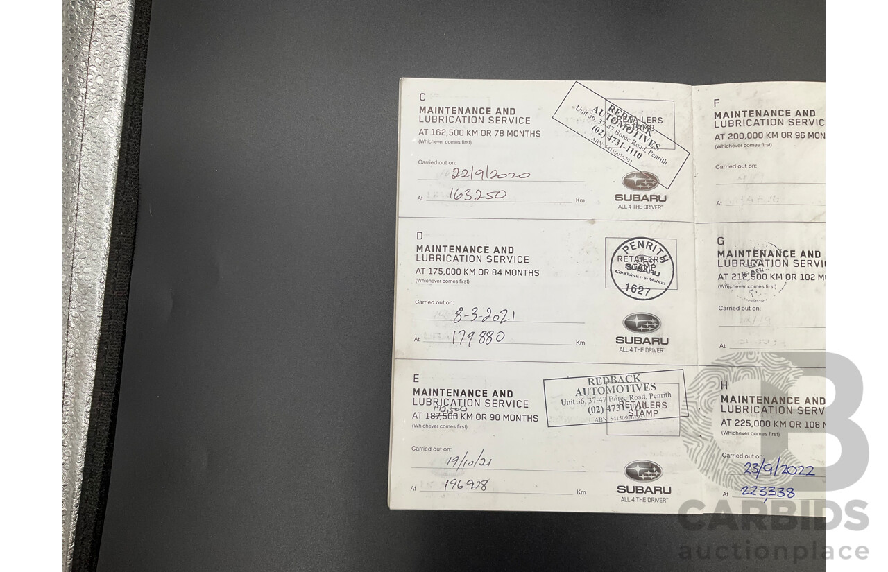 03/2016 Subaru Outback 2.0D AWD AWD MY16 4D Wagon Dark Grey Metallic Turbo Diesel 2.0L