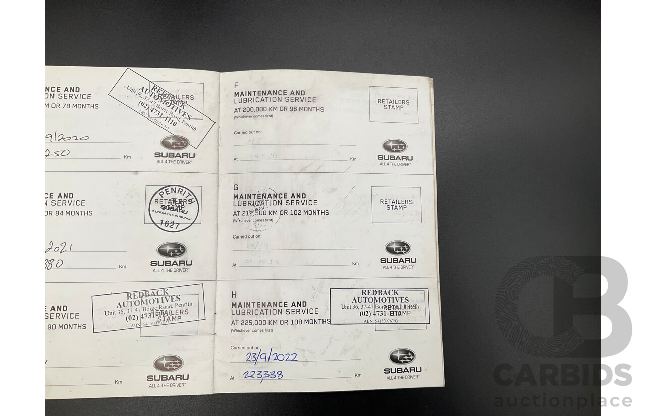 03/2016 Subaru Outback 2.0D AWD AWD MY16 4D Wagon Dark Grey Metallic Turbo Diesel 2.0L