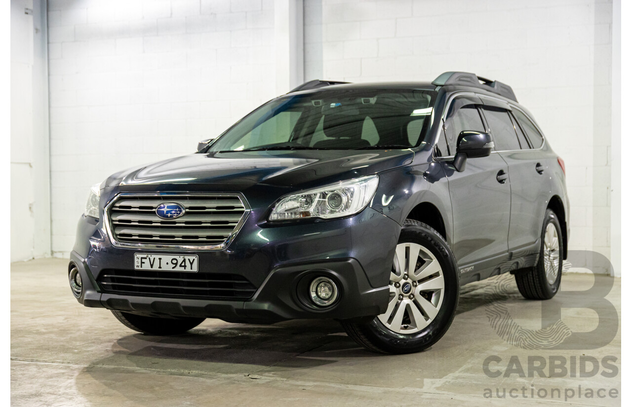 03/2016 Subaru Outback 2.0D AWD AWD MY16 4D Wagon Dark Grey Metallic Turbo Diesel 2.0L
