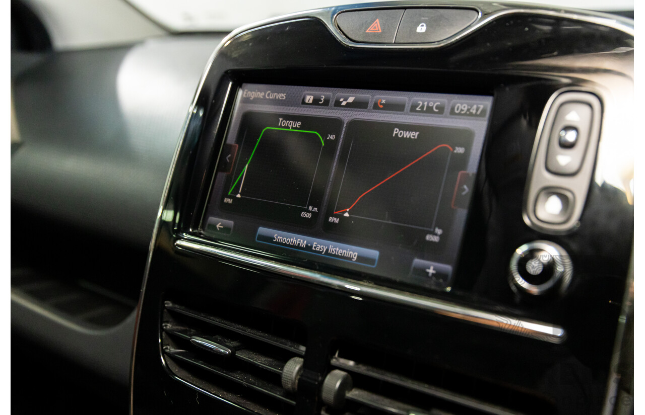 9/2014 Renault Clio RS 200 Sport X98 5d Hatchback Deep Black Metallic Turbo 1.6L