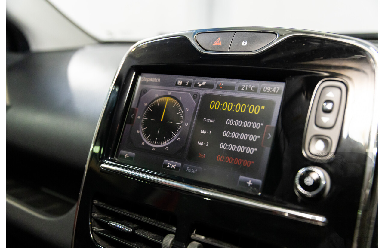 9/2014 Renault Clio RS 200 Sport X98 5d Hatchback Deep Black Metallic Turbo 1.6L