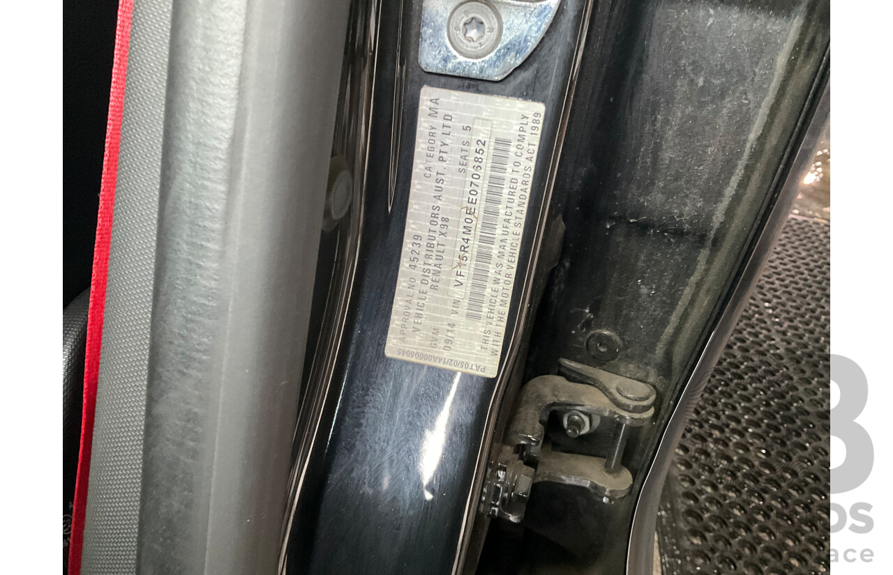 9/2014 Renault Clio RS 200 Sport X98 5d Hatchback Deep Black Metallic Turbo 1.6L