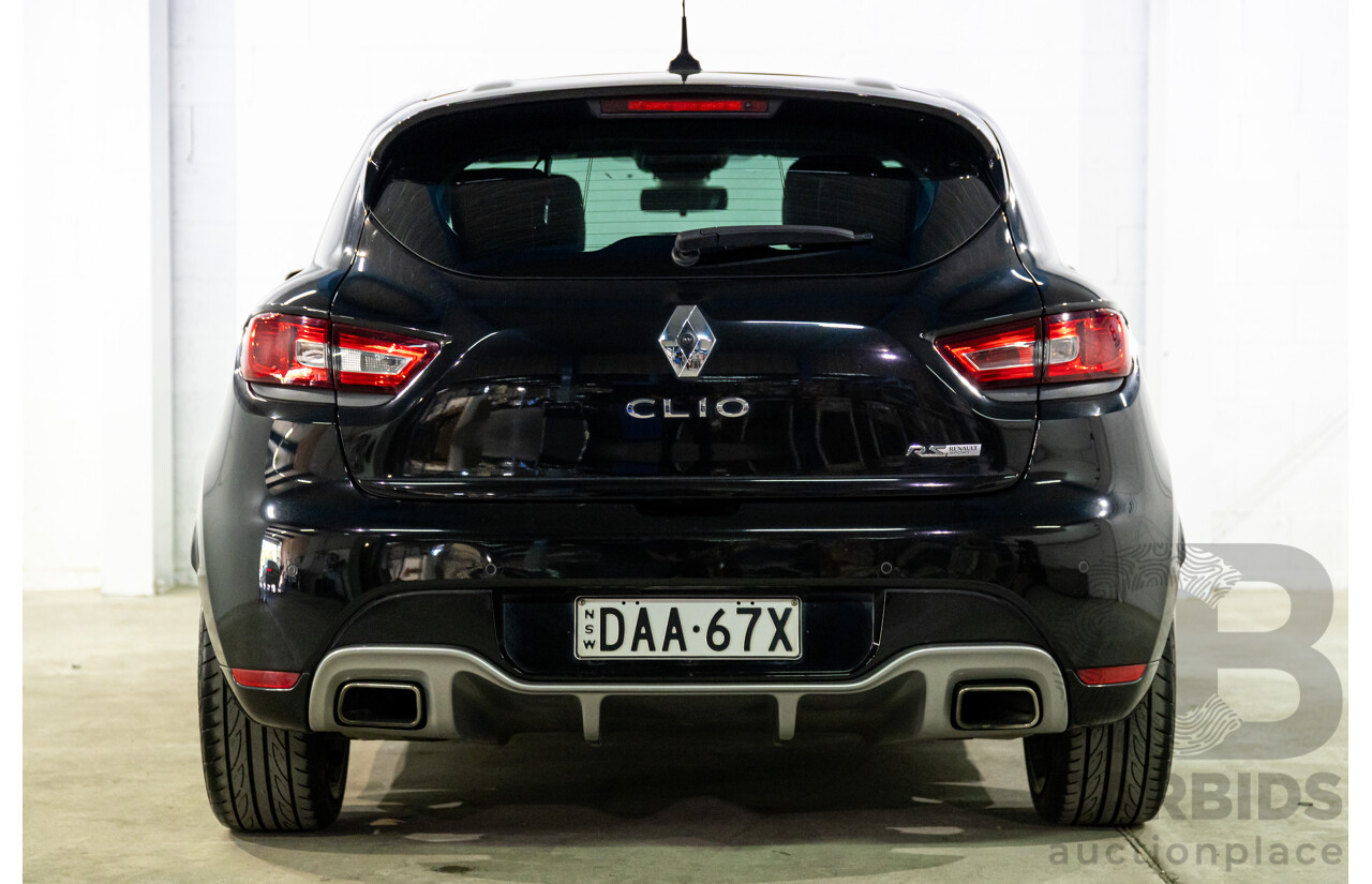 9/2014 Renault Clio RS 200 Sport X98 5d Hatchback Deep Black Metallic Turbo 1.6L