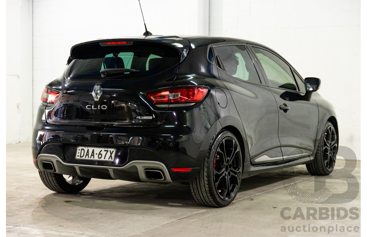 9/2014 Renault Clio RS 200 Sport X98 5d Hatchback Deep Black Metallic Turbo 1.6L